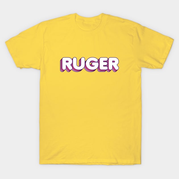 Pink Layers Ruger Name Label T-Shirt by KedaiComel